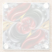 Glas onderzetter met Duitse kleuren (Achterkant)