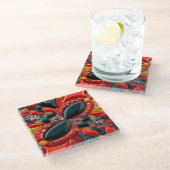 Glas onderzetter met Duitsland Kleuren (Schuin)
