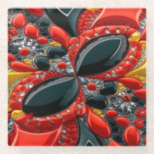 Glas onderzetter met Duitsland Kleuren Glazen Onderzetter