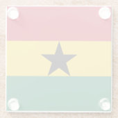 Glas onderzetter met Ghanese vlag (Achterkant)