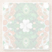 Glas onderzetter met Ierse kleuren (Achterkant)