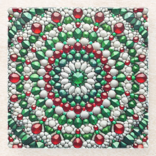 Glas onderzetter met Italiaanse kleuren