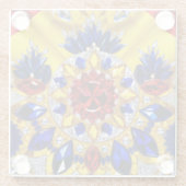 Glas onderzetter met Roemeense kleuren (Achterkant)