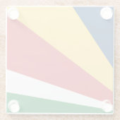 Glas onderzetter met Seychellen kleuren (Achterkant)