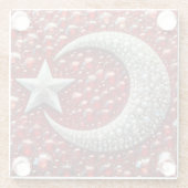 Glas onderzetter met Turkse kleuren (Achterkant)