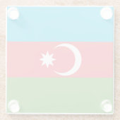 Glas onderzetter met vlag van Azerbeidzjan (Achterkant)