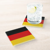 Glas onderzetter met vlag van Duitsland (Schuin)