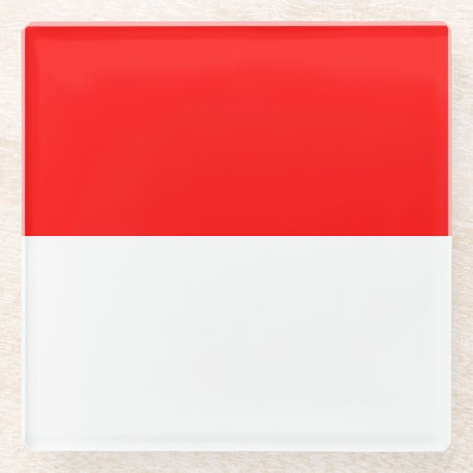 Glas onderzetter met vlag van Indonesië (Voorkant)