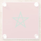 Glas onderzetter met vlag van Marokko (Achterkant)