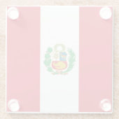 Glas onderzetter met vlag van Peru (Achterkant)