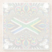 Glas onderzetter met Zuid-Afrikaanse kleuren (Achterkant)