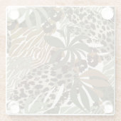 Glas Onderzetter Oerwoud Dierenprint (Achterkant)