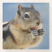 Glas Onderzetter van gouden bolling (Voorkant)