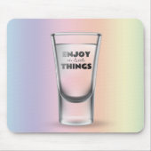 Glas op regenboogachtergrond muismat (Voorkant)