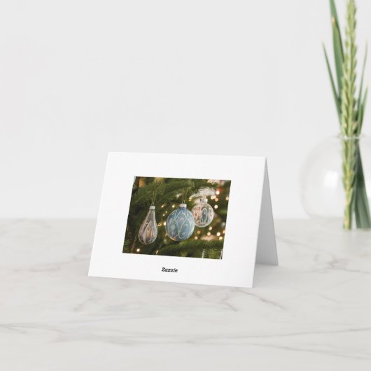  Glas Ornamenten Kerst Kaart (Achterkant)