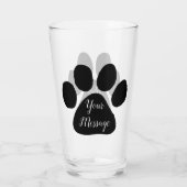 Glas - Puppy Paw Print (Achterkant)