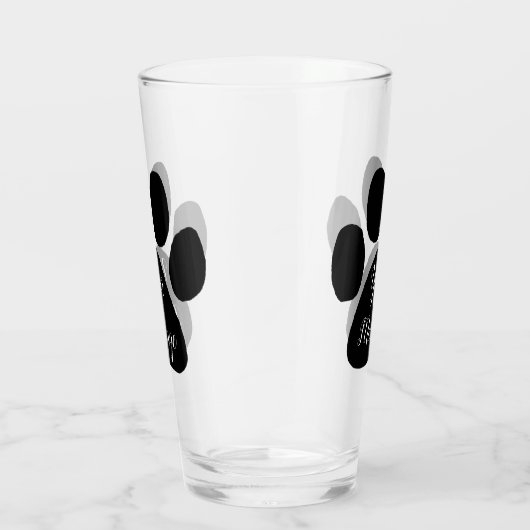 Glas - Puppy Paw Print (Rechts)