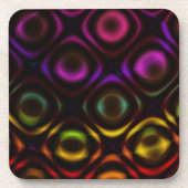 Glas | Rainbow Fractal Art Bier Onderzetter (Voorkant)