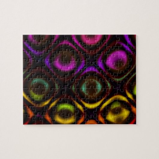 Glas | Rainbow Fractal Art Legpuzzel (Horizontaal)