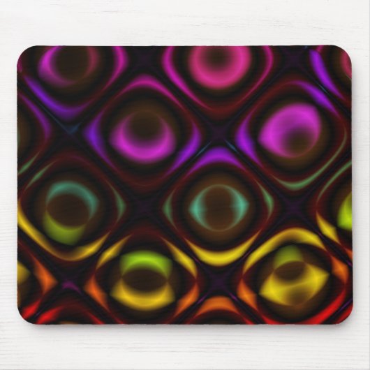 Glas | Rainbow Fractal Art Muismat (Voorkant)