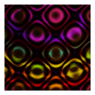 Glas   Rainbow Fractal Art Perfect Poster