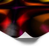 Glas | Rainbow Fractal Art Perfect Poster (Hoek)