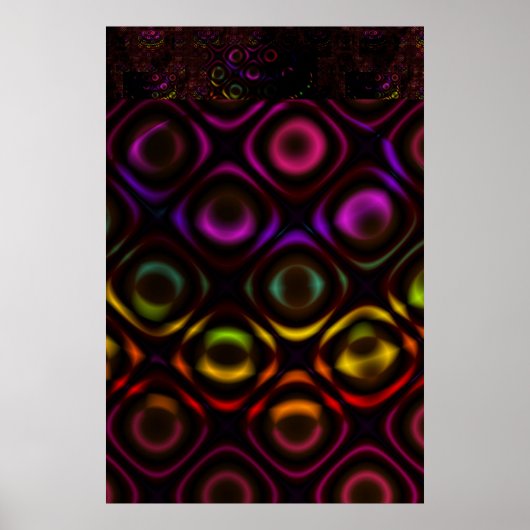 Glas | Rainbow Fractal Art Poster (Voorkant)