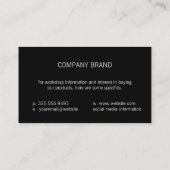 Glas | Rand (zwart) Visitekaartje (Achterkant)