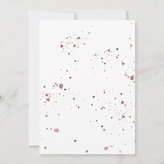 Glas rode wijn aquarel op wit kaart (Achterkant)