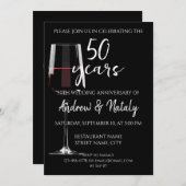 Glas rode wijn op zwart kaart (Voorkant / Achterkant)