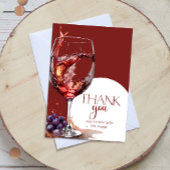 Glas rode wijn Vrijgezellenfeest Dank U Kaart