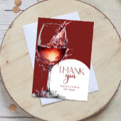 Glas rode wijn Vrijgezellenfeest Dank U Kaart