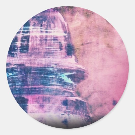 glas ronde sticker (Voorkant)