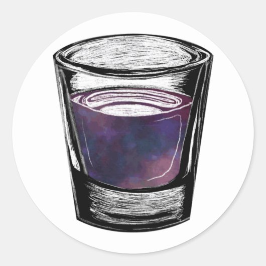 glas ronde sticker (Voorkant)