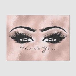 Glas Roos Goud Metallic Wimpers Dank je Tissuepapier