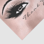 Glas Roos Goud Metallic Wimpers Dank je Tissuepapier (Detail)