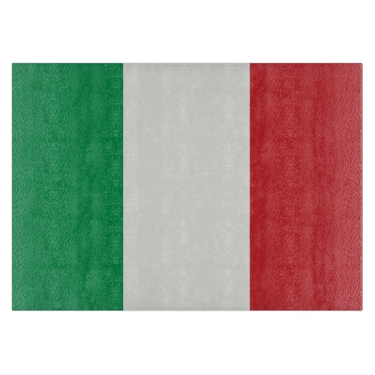 Glas Schneidebrett Italien Fahne Snijplank (Voorkant)
