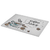 Glas-Schneidebrett Kaffee Snijplank (Hoek)