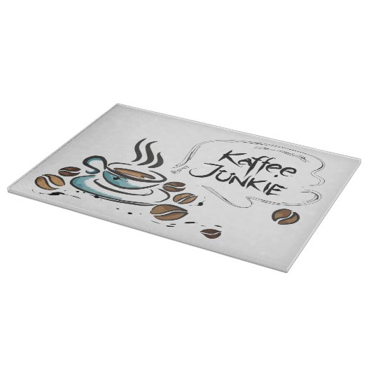 Glas-Schneidebrett Kaffee Snijplank (Hoek)