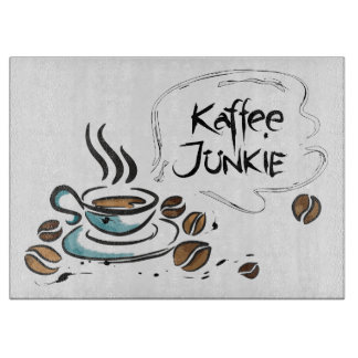 Glas-Schneidebrett Kaffee Snijplank