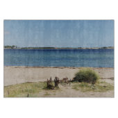 Glas Schneidebrett Strand und Meer Snijplank (Voorkant)