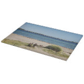 Glas Schneidebrett Strand und Meer Snijplank (Hoek)
