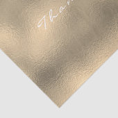 Glas Sepia Gold Blush Metallic Dank u Naam Tissuepapier (Detail)