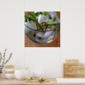 glas sneeuwval poster (Keuken)