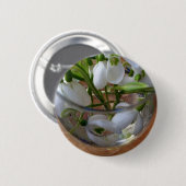 glas sneeuwval ronde button 5,7 cm (Voorkant /achterkant)