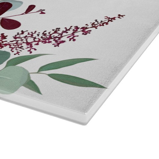 Glas snijden Lavendel Hibiscus op wit Snijplank (Hoek)