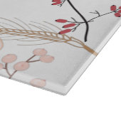 Glas Snijden Witte Bloemen op Wit Snijplank (Hoek)