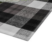 Glas Snijden XMAS Truck Baffalo Plaid Zwart Wit Snijplank (Hoek)