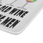 GLAS SNIJPLANK DRINK OUWE WIJN, DATUJGE YOUNG MANS (Hoek)
