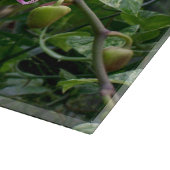 Glas snijplank gele orchideeën (Hoek)